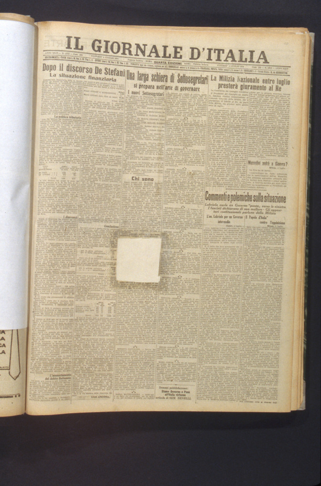 02-02/1997 - Il Giornale d'Italia. Roma, Archivio Centrale dello Stato - Dopo il restauro
dia_07025
Keywords: ACS Roma,Rest.02/1997,Rest.02-02/1997,Rest.12/1996,Rest.12-02/1996