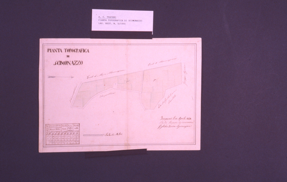 05-12/1991 - Mappa topografica. Trapani, Archivio di Stato - Dopo il restauro
dia_02864
Keywords: AS Trapani,Rest.05/1991,Rest.05-12/1991,Rest.21/1990,Rest.21-12/1990