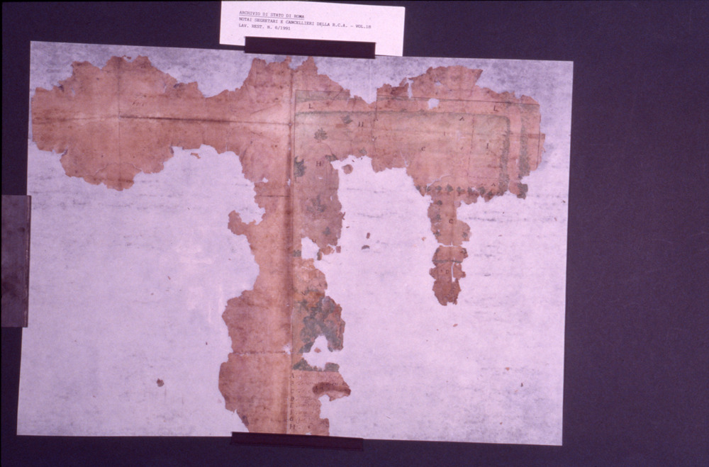 Mappa topografica. Roma, Archivio di Stato - Dopo il restauro
dia_02912
Keywords: AS Roma,Rest.06/1991