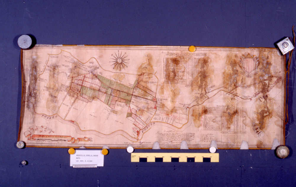 Mappa catastale. Padova, Archivio di Stato - Prima del restauro
dia_01709
Keywords: AS Padova,Rest.08/1989,Rest.03/1990