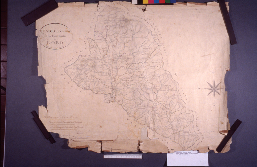 13-01/1989 - Mappa catastale. Arezzo, Archivio di Stato - Prima del restauro
dia_01835
Keywords: AS Arezzo,Rest.13/1989,Rest.13-01/1989