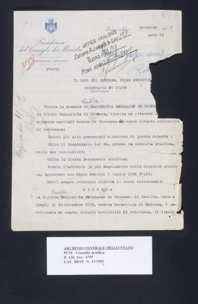 13-06-01/1995 - Documenti. Roma, Archivio Centrale dello Stato - Prima del restauro
dia_05107
Keywords: ACS Roma,Rest.13/1995,Rest.13-06-01/1995,Rest.13-06/1995