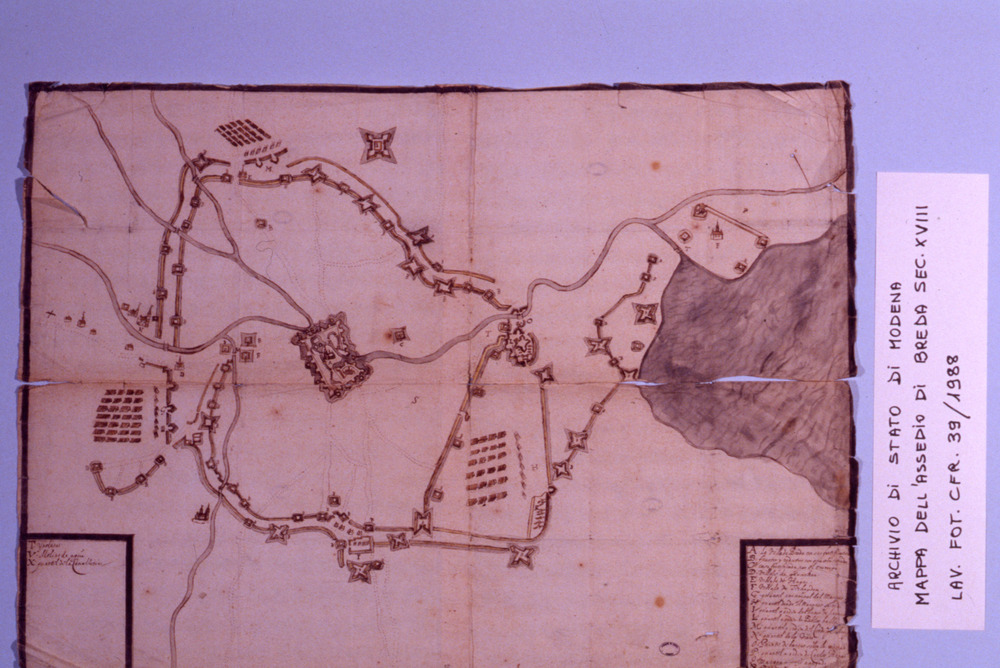 18-01/1988 - Mappa dell'Assedio di Breda. Modena, Archivio di Stato - Prima del restauro
dia_01355
Keywords: AS Modena,Rest.18/1988,Rest.18-01/1988