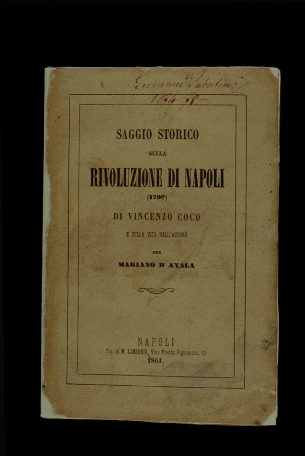 Volume a stampa. Pescocostanzo, Biblioteca Gaetano Sabatini di San Venditto
icpal_21885
Keywords: BSabatini Pescocostanzo,1371.15/1992,1371/1992