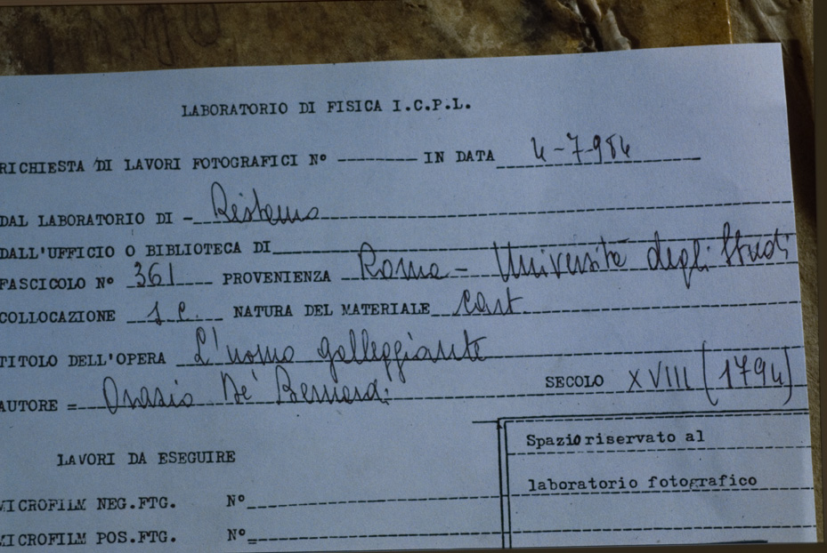 Volume a stampa. Roma, Università degli studi “La Sapienza”, Facoltà di scienze matematiche, fisiche e naturali
icpal_06310
Keywords: UniRoma1,990/1983