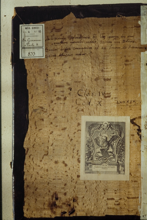 Venezia, Biblioteca Nazionale Marciana, Gr. IV, 10 (=833)
icpal_12904
Keywords: 695/1978, 695.2/1978, BNM Gr. IV 10 (=833), BNM