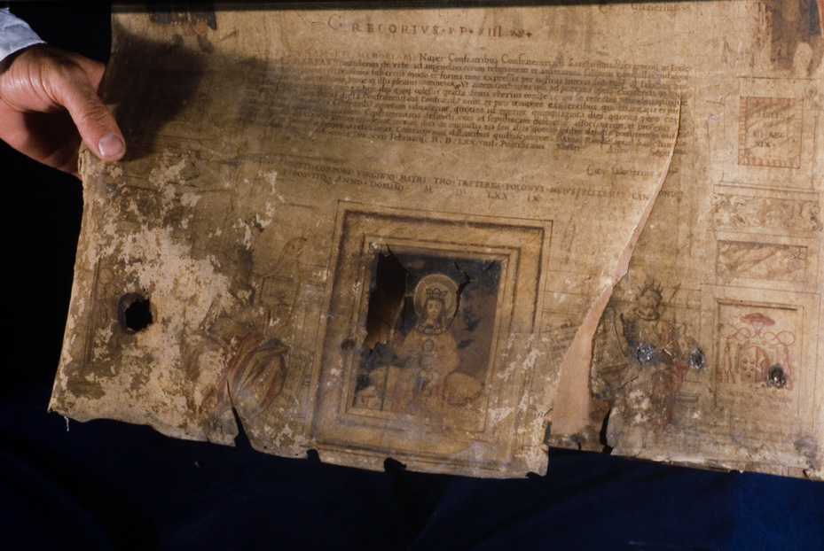 Pergamena con ritratto di Papa Gregorio 13., 1579. Roma, Basilica di Santa Maria in Trastevere
icpal_06348
Keywords: 976/1983, 976.2/1983, Basilica S. Maria in Trastevere Pergamena ritratto Papa Gregorio 13. - 1579, Basilica S. Maria in Trastevere