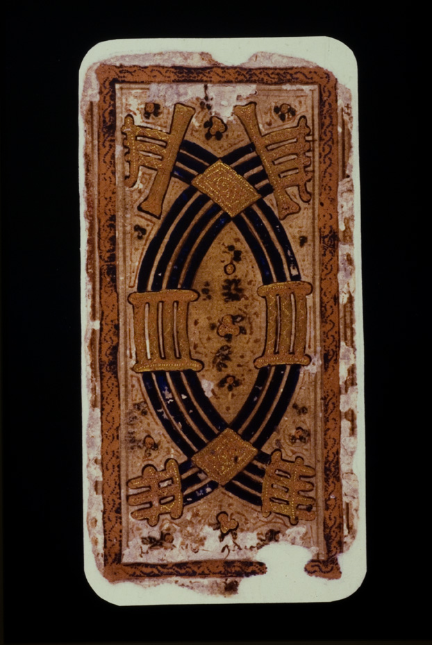 Tarocchi di Alessandro Sforza. Catania, Museo civico di Castello Ursino
icpal_09510
Keywords: 1157/1987, Catania M Castello Ursino Tarocchi A. Sforza, Carte da gioco, Catania M Castello Ursino