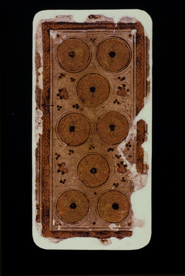 Tarocchi di Alessandro Sforza. Catania, Museo civico di Castello Ursino
icpal_09528
Keywords: 1157/1987, Catania M Castello Ursino Tarocchi A. Sforza, Carte da gioco, Catania M Castello Ursino