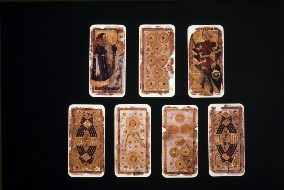 Tarocchi di Alessandro Sforza. Catania, Museo civico di Castello Ursino
icpal_09538
Keywords: 1157/1987, Catania M Castello Ursino Tarocchi A. Sforza, Carte da gioco, Catania M Castello Ursino