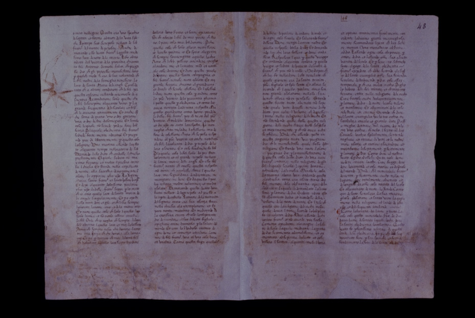 Assisi, Biblioteca Porziuncola, Ms. 3 - La Franceschina
icpal_16203
Keywords: 1195/1988, 1195.1/1988, B Porziuncola Ms. 3 - La Franceschina, B Porziuncola