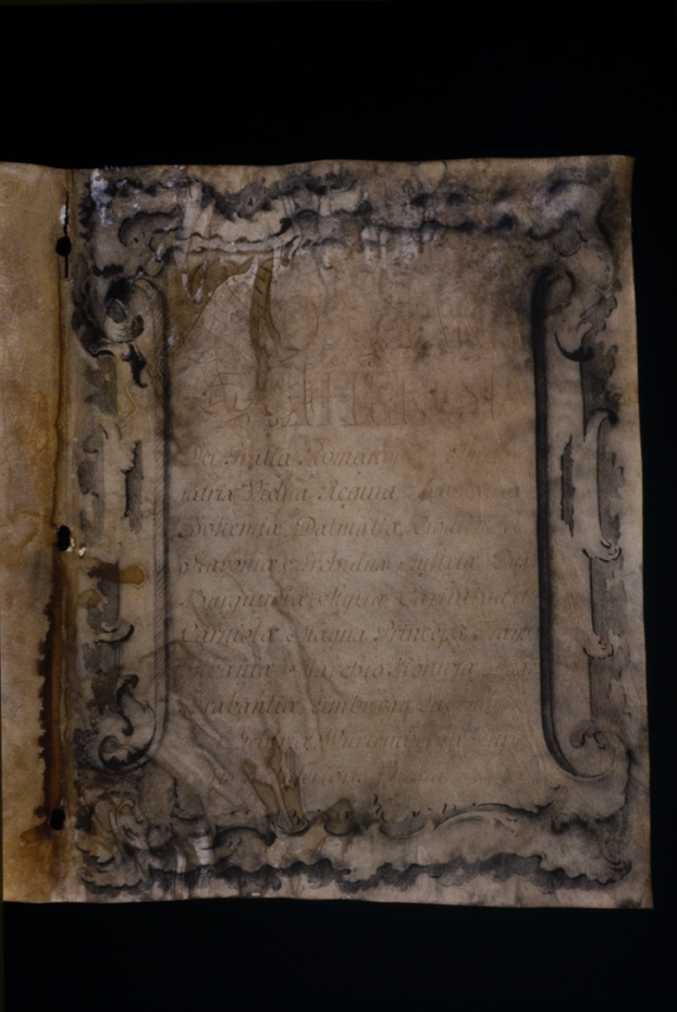 Editto con sigillo di Maria Teresa d'Austria, 1768. Mantova, Biblioteca dell'Accademia nazionale virgiliana
icpal_23548
Keywords: 1547/1996, Acc. Naz. Virgiliana Editto M. Teresa d'Austria con sigillo 1768, Acc. Naz. Virgiliana