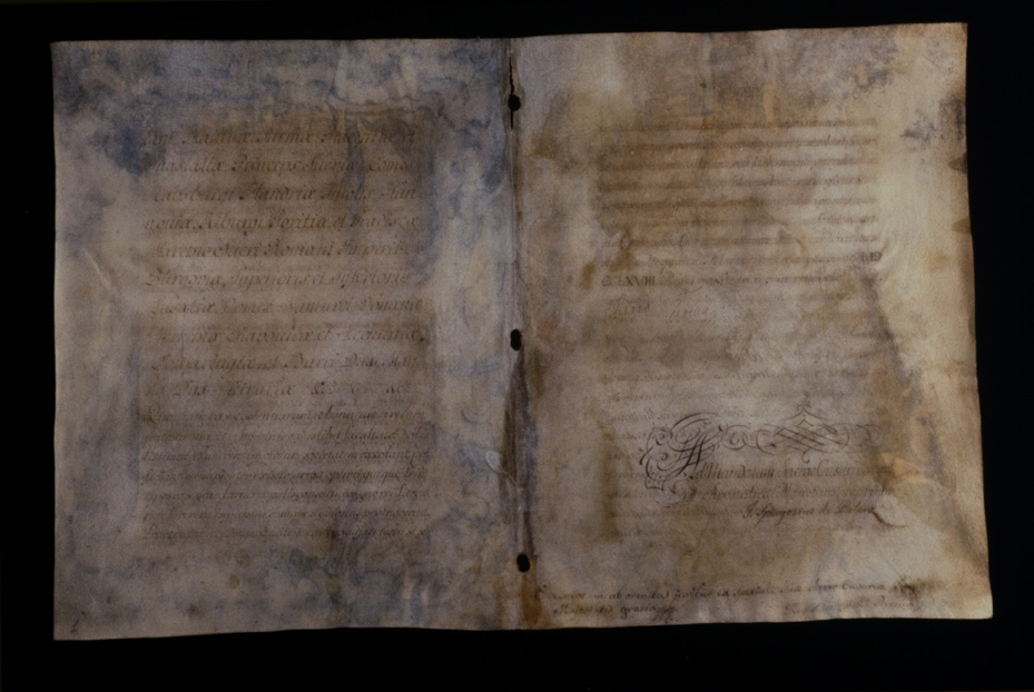 Editto con sigillo di Maria Teresa d'Austria, 1768. Mantova, Biblioteca dell'Accademia nazionale virgiliana
icpal_23549
Keywords: 1547/1996, Acc. Naz. Virgiliana Editto M. Teresa d'Austria con sigillo 1768, Acc. Naz. Virgiliana
