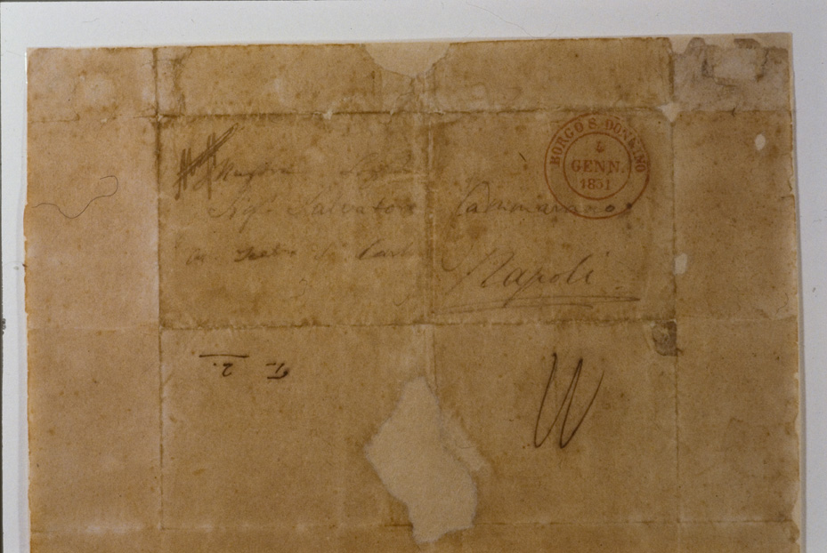 Lettera di Giuseppe Verdi a Salvatore Cammarano, 1851. Roma, Collezione privata
icpal_23831
Keywords: 1592/1998, Roma Collez. privata Lettera di Verdi a Cammarano 1851, Roma Collez. privata