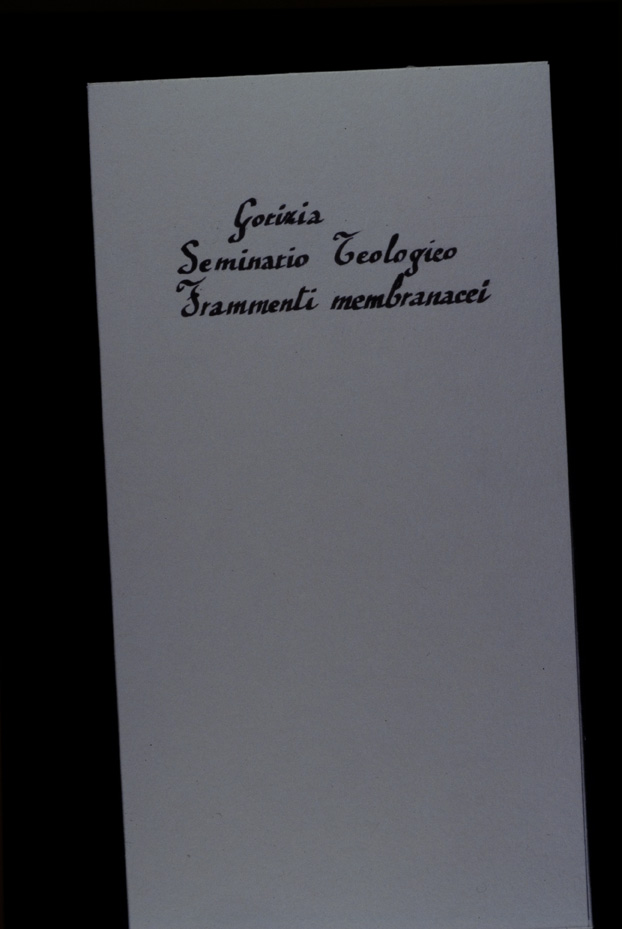 Cartellina per la conservazione. Gorizia, Biblioteca Pubblica del Seminario Teologico Centrale, 4.a.9 [Catalogo Cavazza 663]
icpal_24603
Keywords: 1619/1999, 1619.3/1999, Gorizia B Seminario Teologico Centrale 4.a.9 [Catalogo Cavazza 663], Gorizia B Seminario Teologico Centrale