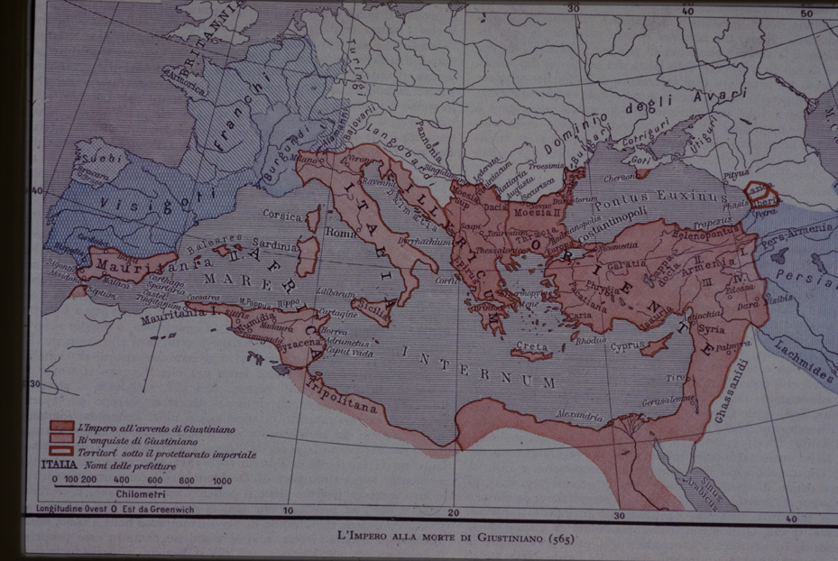 	Carta geografica dell'impero bizantino. Città del Vaticano, Mostra 