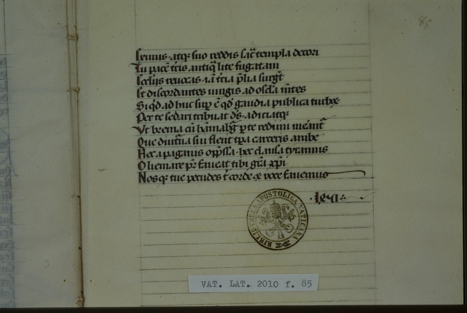 	Città del Vaticano, Biblioteca Apostolica Vaticana, Vat. lat. 2010
icpal_12893
Keywords: BAV Vat. lat. 2010, BAV