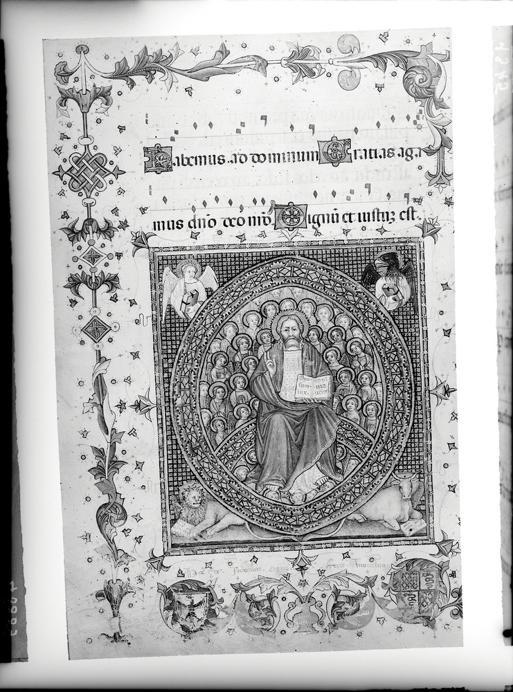 Missale Ambrosianum [14. sec. (2. metà)]. Milano, Biblioteca dell'Archivio Capitolare di Sant'Ambrogio
doc_01345
Keywords: ACap S. Ambrogio Milano Missale Ambrosianum [14. sec. (2. metà)], Stemmi, ACap S. Ambrogio Milano