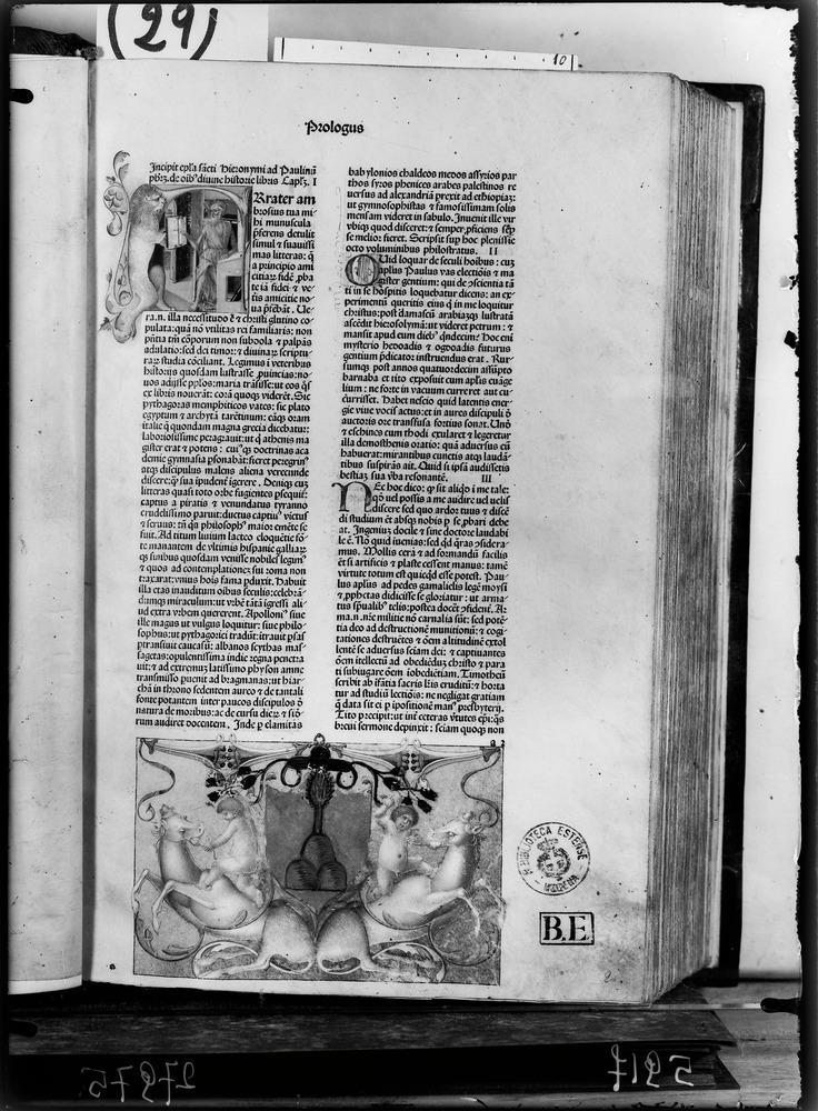 Modena, Biblioteca Estense Universitaria, α [alpha].B.I.15 - IGI 1646
doc_05917
Keywords: Estense α [alpha].B.I.15, IGI 1646, Incunaboli, Stemmi, Decorazioni zoomorfe, Estense