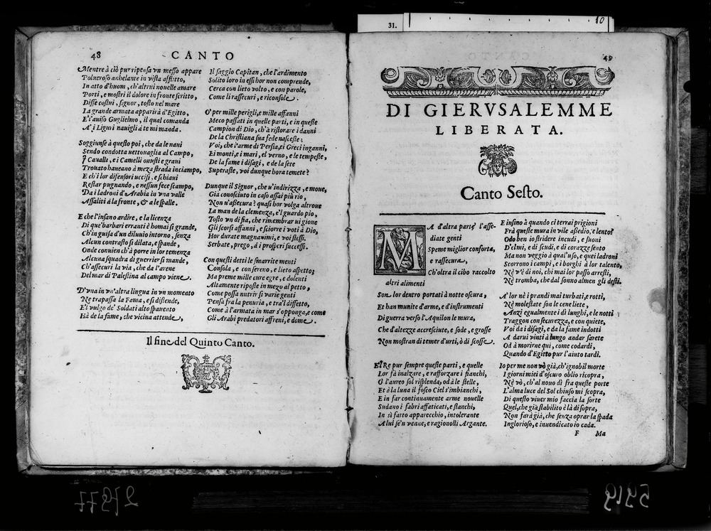 Roma, Biblioteca Nazionale Centrale, Tasso, Gierusalemme liberata
doc_05919
Keywords: Incunaboli, BNCR