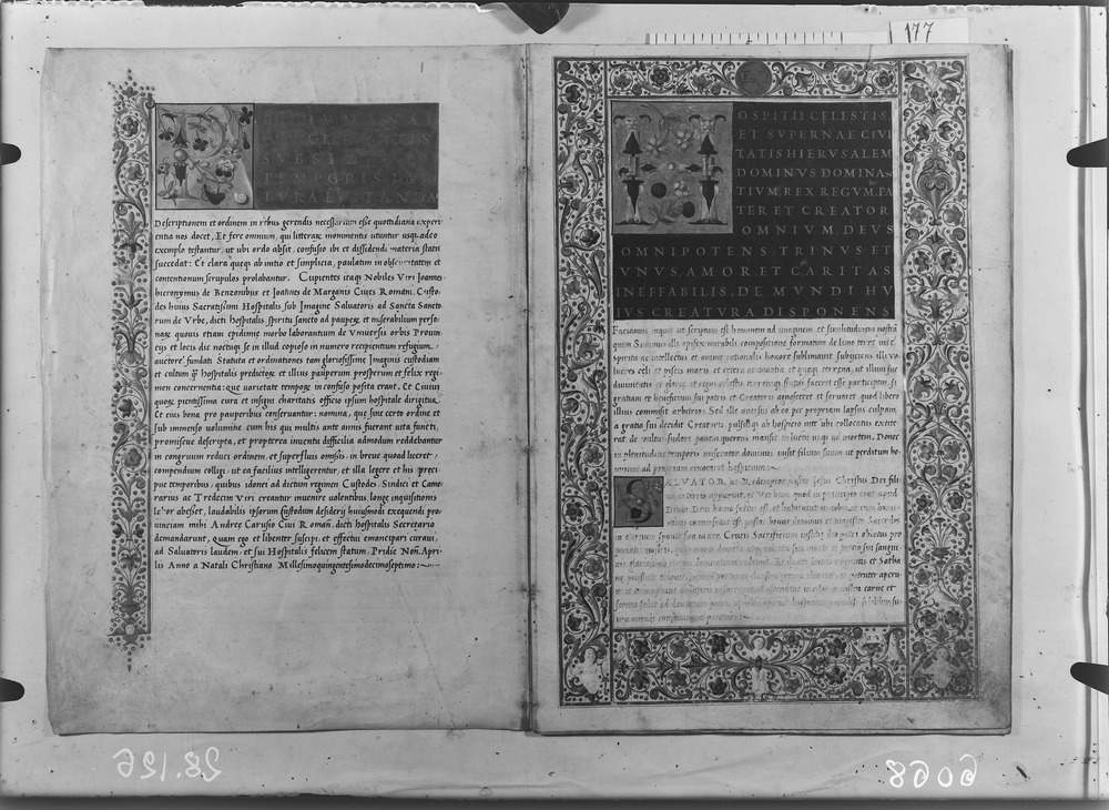 Catasto ed historia della Compagnia dell'Ospedale del SS.mo Salvatore, 1517-18. Roma, Archivio di Stato
doc_06068
Keywords: AS Roma Catasto SS.mo Salvatore 1517-18, Decorazioni antropomorfe, AS Roma