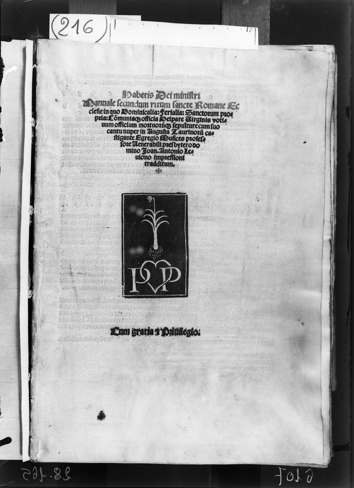 Manuale secundum ritum Sancte Romane Ecclesie, 1527. Torino, Collezione privata Bocca
doc_06107
Keywords: Torino Collez. Bocca Manuale [1527], Torino Collez. Bocca