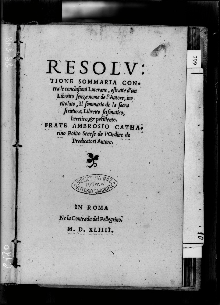 Roma, Biblioteca Nazionale Centrale, 69. 7.A.38
doc_06190
Keywords: BNCR 69. 7.A.38, BNCR