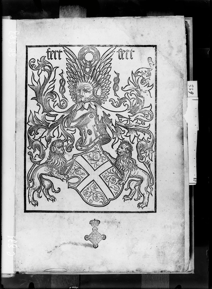 Roma, Biblioteca Nazionale Centrale, 69. 3.F.35
doc_06231
Keywords: BNCR 69. 3.F.35, Stemmi, BNCR