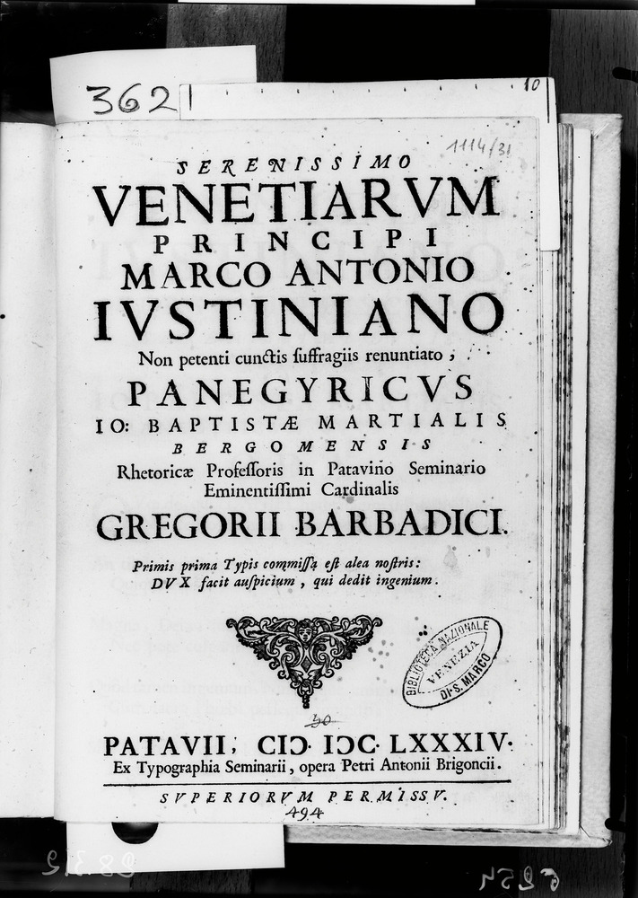 Venezia, Biblioteca Nazionale Marciana, Misc. 1114
doc_06254
Keywords: BNM Misc. 1114, BNM