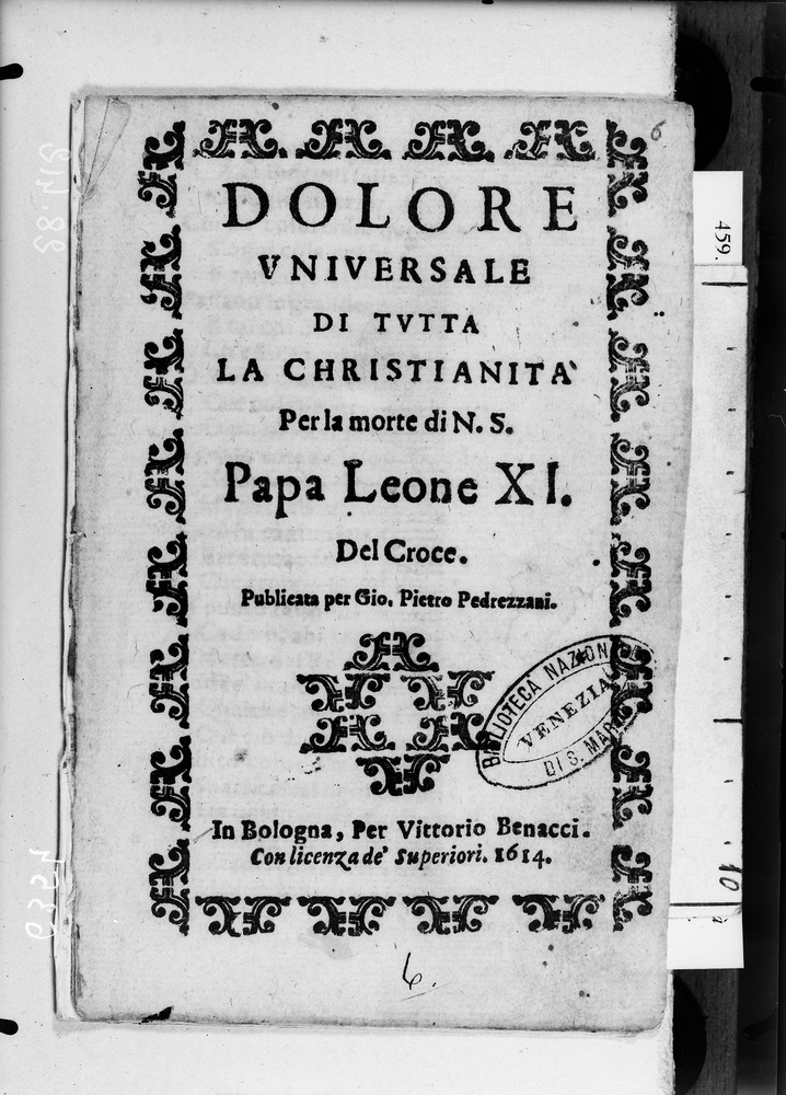 Venezia, Biblioteca Nazionale Marciana, Misc. 2183/6
doc_06354
Keywords: BNM Misc. 2183/6, BNM