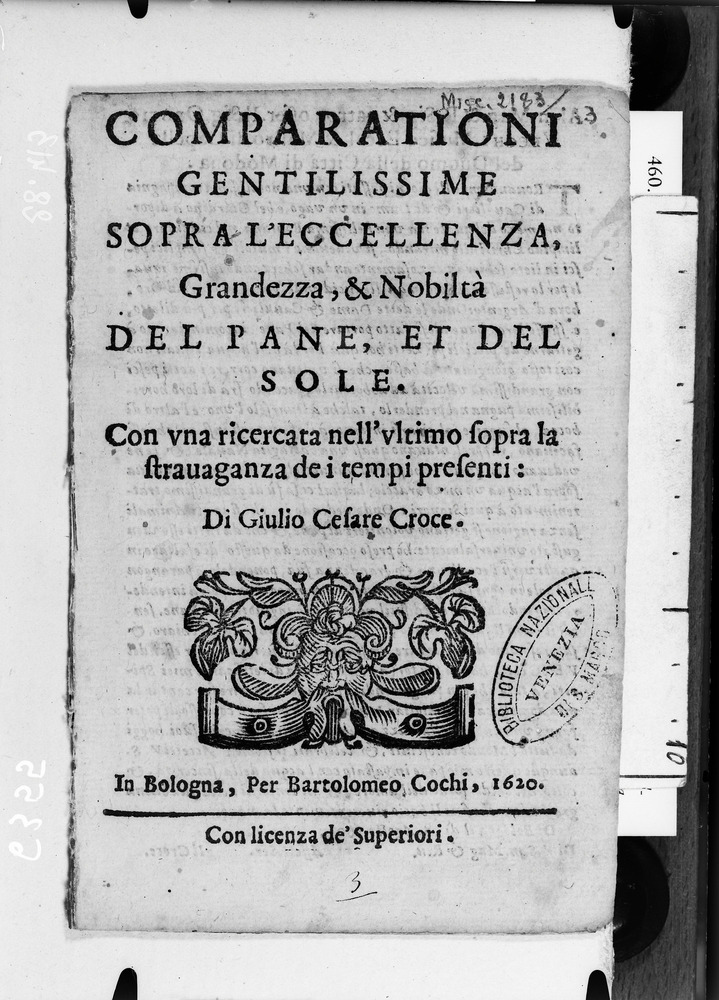 Venezia, Biblioteca Nazionale Marciana, Misc. 2183/3
doc_06355
Keywords: BNM Misc. 2183/3, BNM
