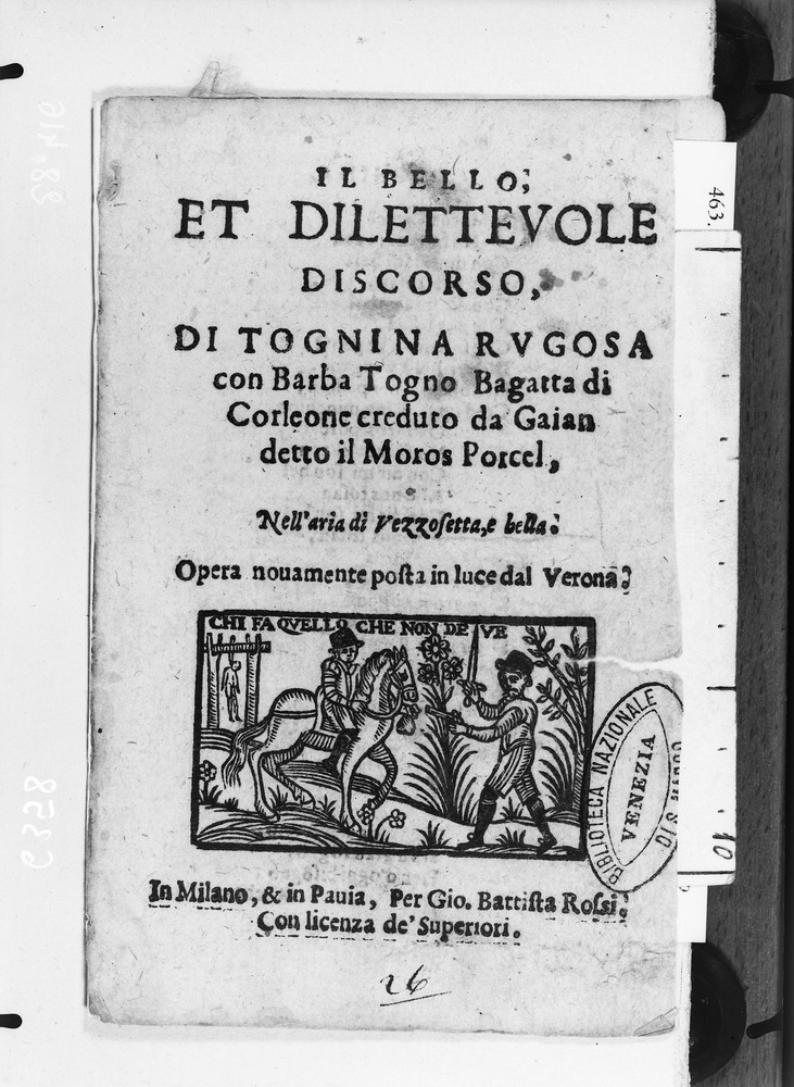 Venezia, Biblioteca Nazionale Marciana, Misc. 2183/26
doc_06358
Keywords: BNM Misc. 2183/26, BNM
