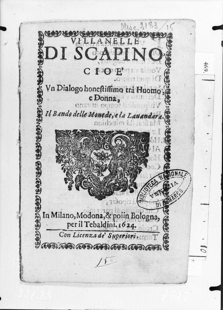 Venezia, Biblioteca Nazionale Marciana, Misc. 2183/15
doc_06364
Keywords: BNM Misc. 2183/15, BNM