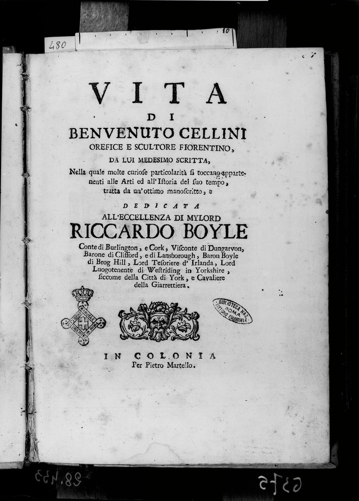 Roma, Biblioteca Nazionale Centrale, 69. 9.E.6
doc_06375
Keywords: BNCR 69. 9.E.6, BNCR