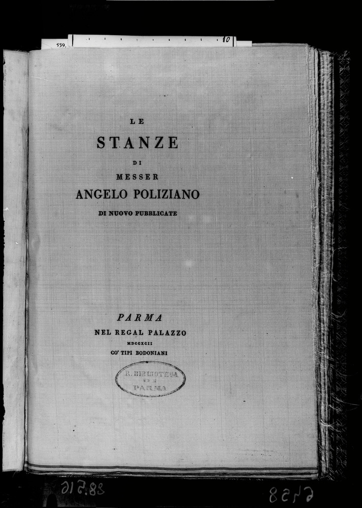 Parma, Biblioteca Palatina, Coll. Bod. 113.3.es.
doc_06458
Keywords: Parma Palatina Coll. Bod. 113.3.es., Parma Palatina