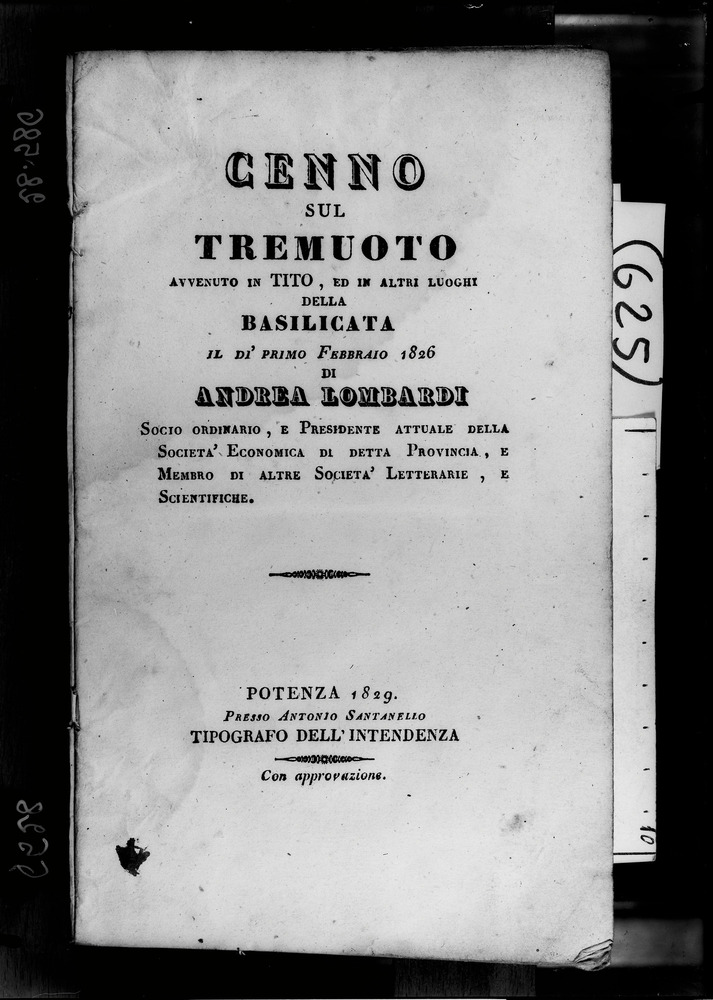 Napoli, Biblioteca Nazionale Vittorio Emanuele 3., Coll. Bas. Cart. VII. 4
doc_06528
Keywords: BNN Coll. Bas. Cart. VII. 4, BNN
