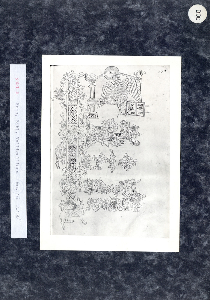 Roma, Biblioteca Vallicelliana, Ms. E.16
doc_03501
Keywords: Vallicelliana Ms. E.16, Decorazioni zoomorfe, 11. sec., 12. sec., Vallicelliana