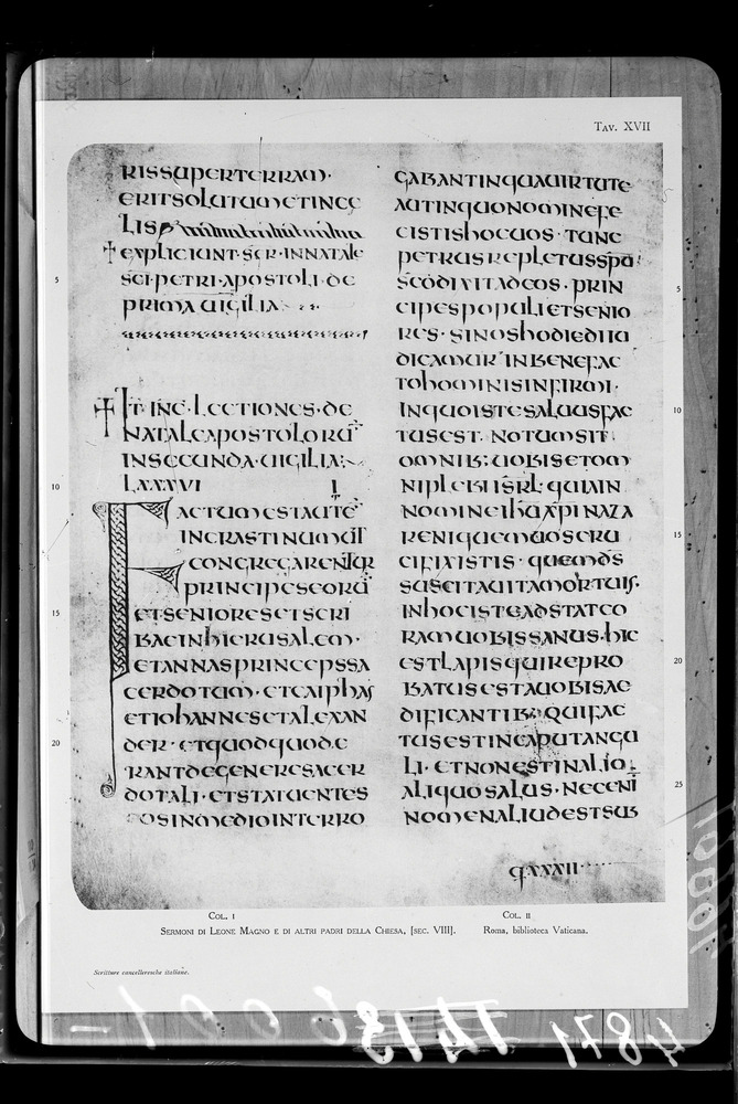 Tavola per esercitazioni di paleografia - Città del Vaticano, BAV, Sermoni di Leone Magno e di altri Padri della Chiesa
doc_04871
Keywords: BAV Sermoni di Leone Magno, BAV