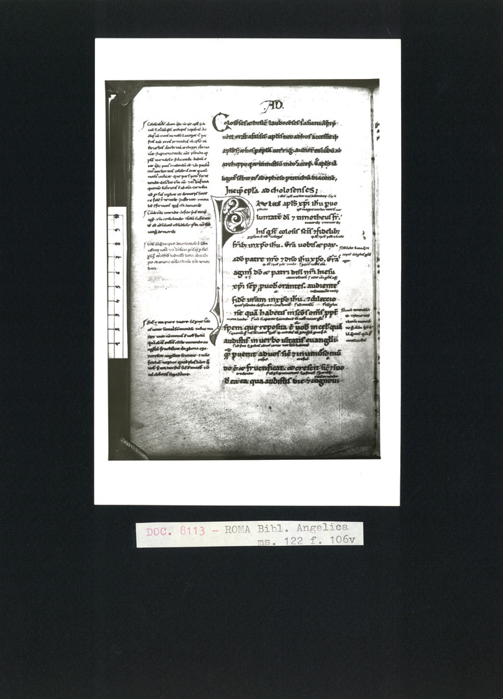 Roma, Biblioteca Angelica, Ms. 122
doc_08113
Keywords: Angelica Ms. 122, 12. sec., Angelica