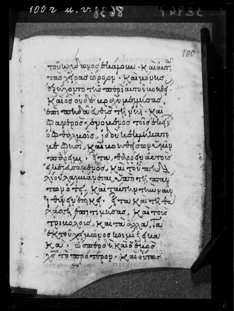Grottaferrata, Biblioteca Statale del Monumento Nazionale, Ms. ß [beta].X (Crypt. Gr.3)
doc_08638
Keywords: Grottaferrata Abbazia Ms. B.ß [Beta].X (Crypt. Gr.3), Palinsesti, Fotografie UV, 9. sec., 10. sec., Grottaferrata Abbazia