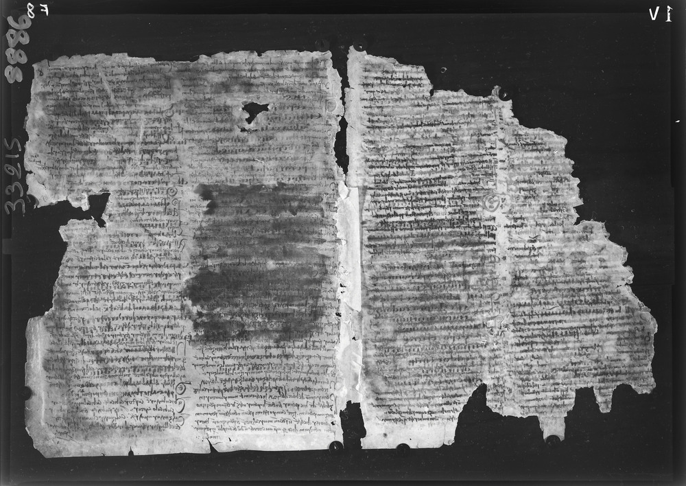Napoli, Biblioteca Nazionale Vittorio Emanuele 3., Ms. IV.A.8
doc_08886
Keywords: BNN Ms. IV.A.8, Fasc.407/1969, Palinsesti, Fotografie UV, 6. sec., 8. sec., BNN