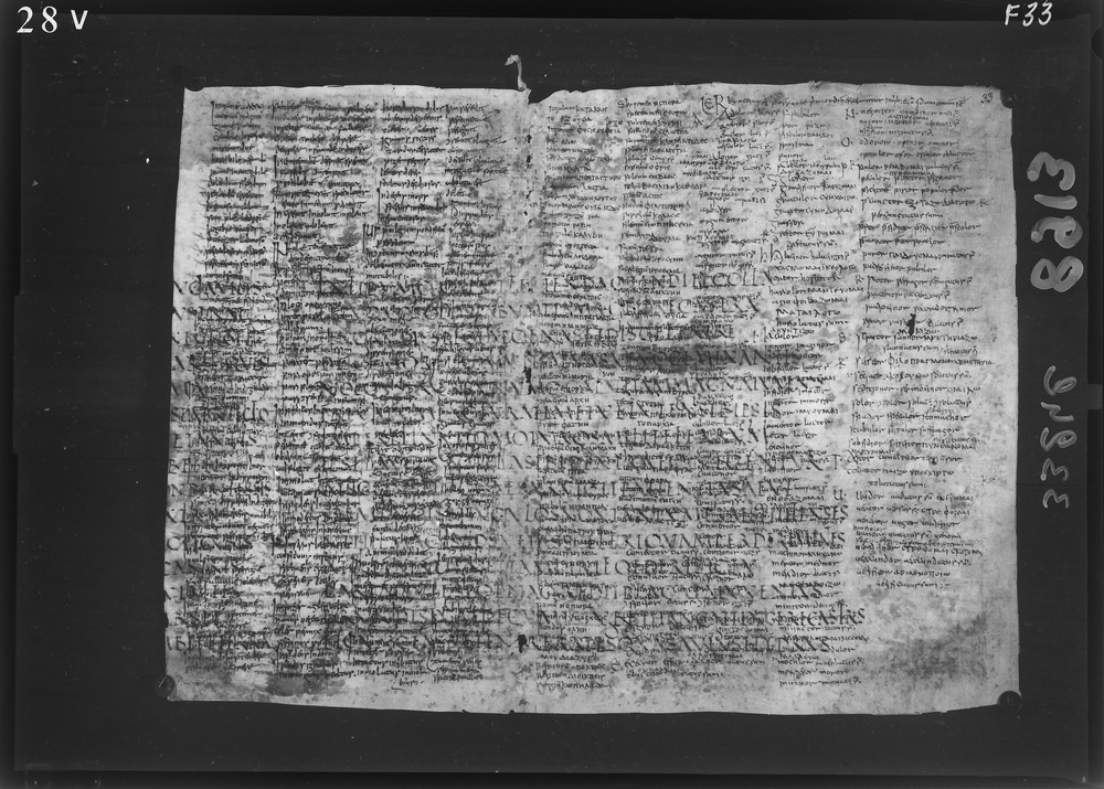 Napoli, Biblioteca Nazionale Vittorio Emanuele 3., Ms. IV.A.8
doc_08913
Keywords: BNN Ms. IV.A.8, Fasc.407/1969, Palinsesti, Fotografie UV, 6. sec., 8. sec., BNN