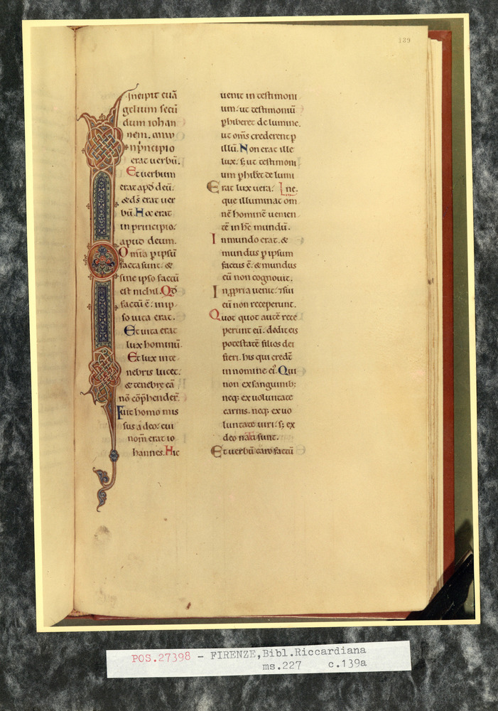 Firenze, Biblioteca Riccardiana, Ms. Ricc. 227
pos_27398
Keywords: Riccardiana Ms. 227, 12. sec., Riccardiana