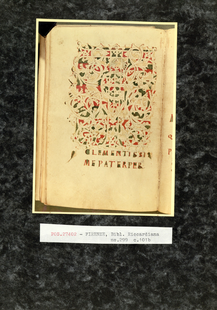 Firenze, Biblioteca Riccardiana, Ms. Ricc. 299
pos_27402
Keywords: Riccardiana Ms. 299, 11. sec., Riccardiana