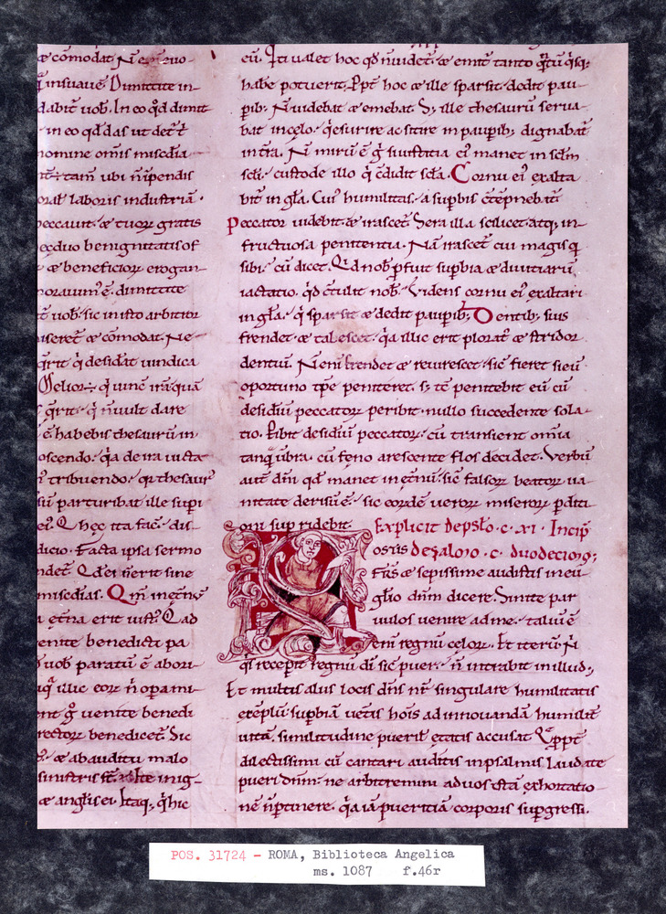 Roma, Biblioteca Angelica, Ms. 1087
pos_31724
Keywords: Angelica Ms. 1087, Angelica