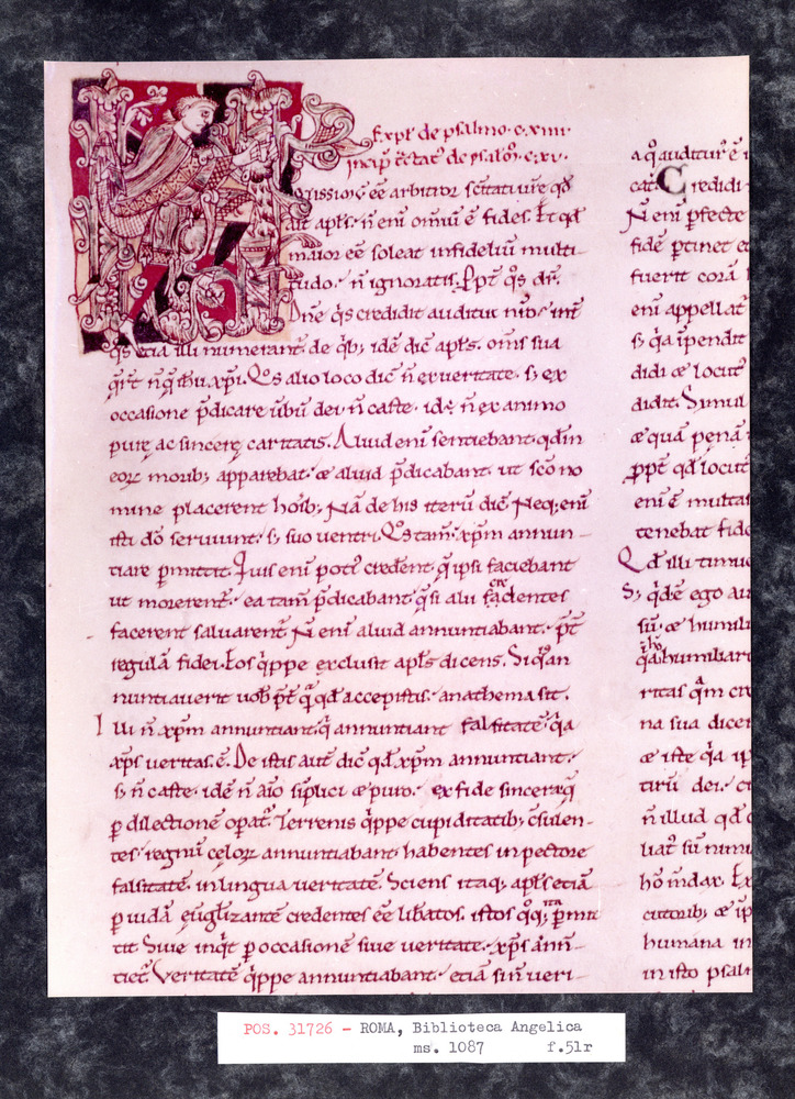Roma, Biblioteca Angelica, Ms. 1087
pos_31726
Keywords: Angelica Ms. 1087, Decorazioni antropomorfe, Angelica