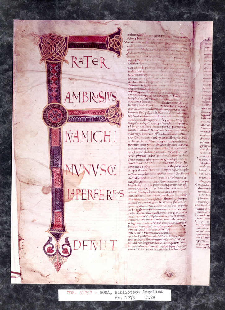 Roma, Biblioteca Angelica, Ms. 1273
pos_31797
Keywords: Angelica Ms. 1273, 10. sec., Angelica