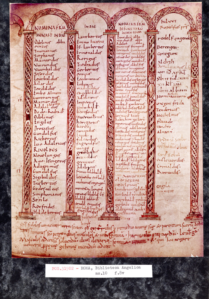 Roma, Biblioteca Angelica, Ms. 10
pos_31902
Keywords: Angelica Ms. 10, 10. sec., Angelica