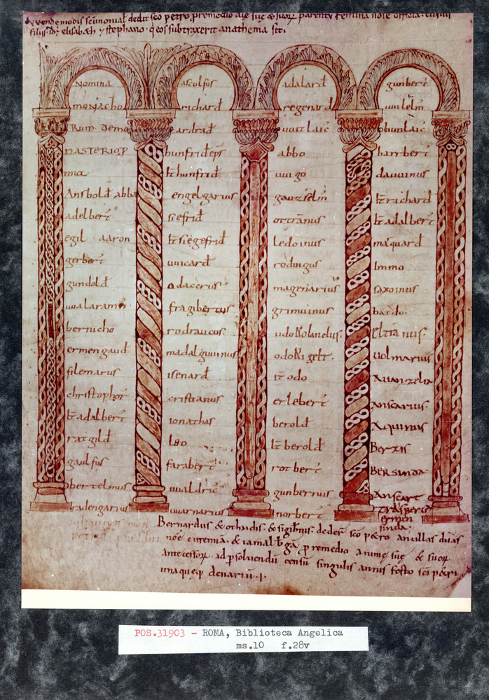 Roma, Biblioteca Angelica, Ms. 10
pos_31903
Keywords: Angelica Ms. 10, 10. sec., Angelica