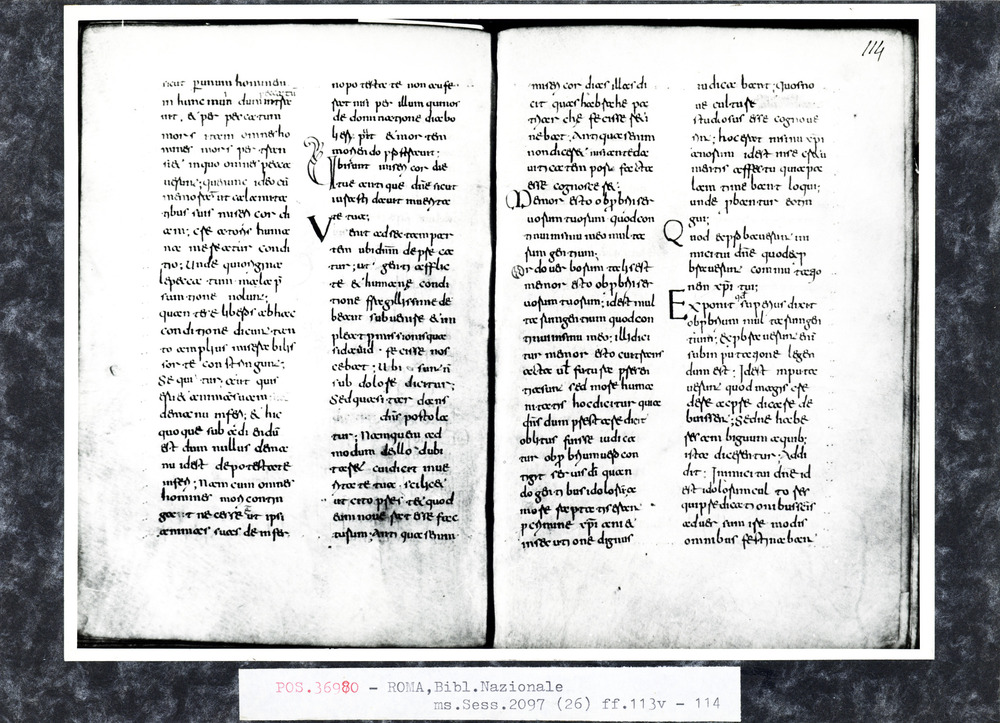 Roma, Biblioteca Nazionale Centrale, Sess. 2097
pos_36980
Keywords: BNCR Sess. 2097, 9. sec., BNCR
